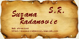 Suzana Radanović vizit kartica